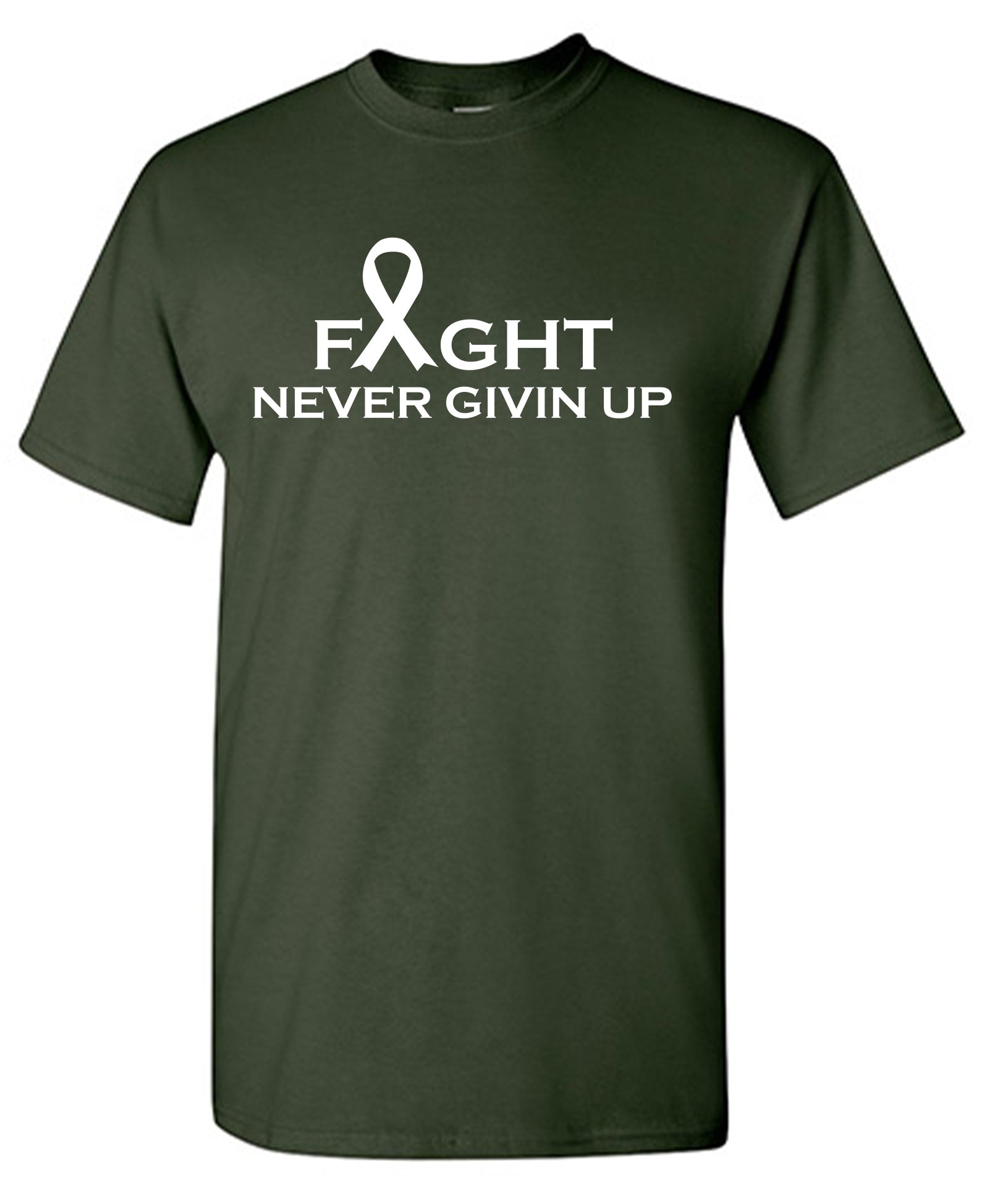 Fight Never Give Up, Cancer Awareness T-Shirt