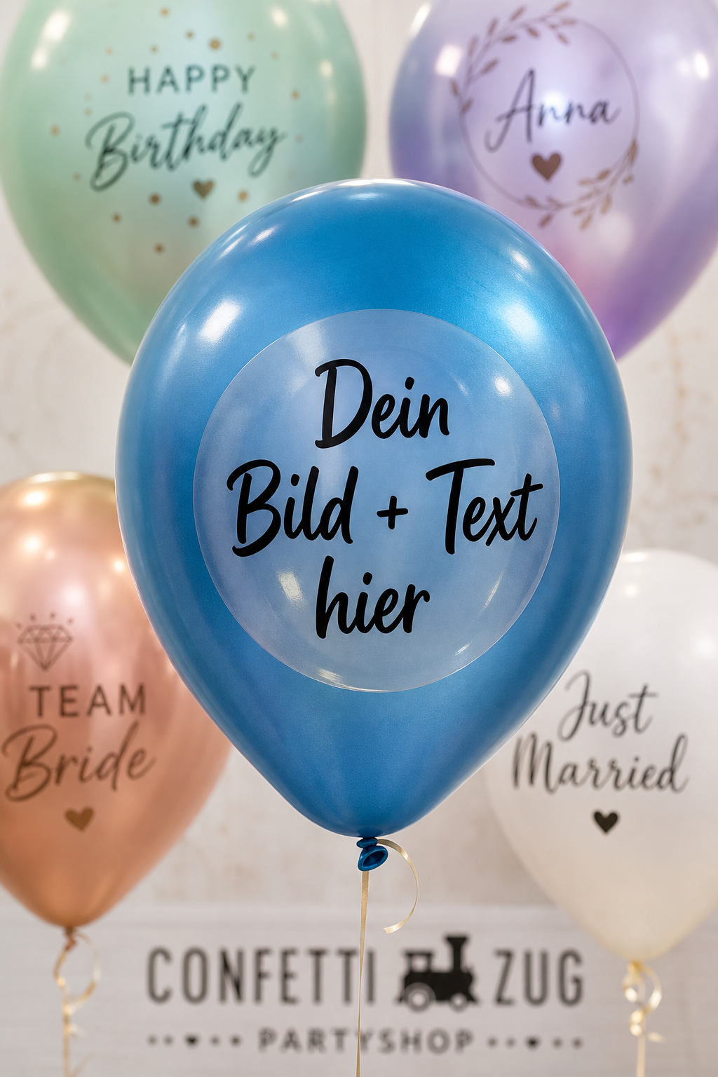 UV-Sticker auf Helium-Ballon